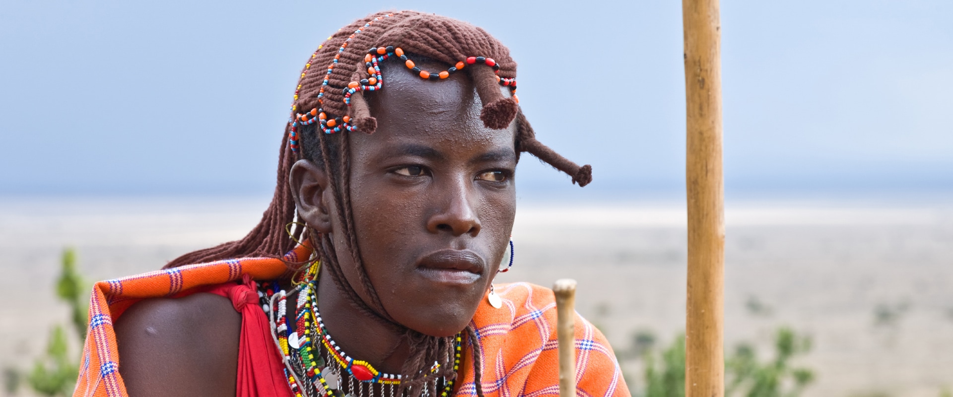 Sair correndo com um guerreiro Masai