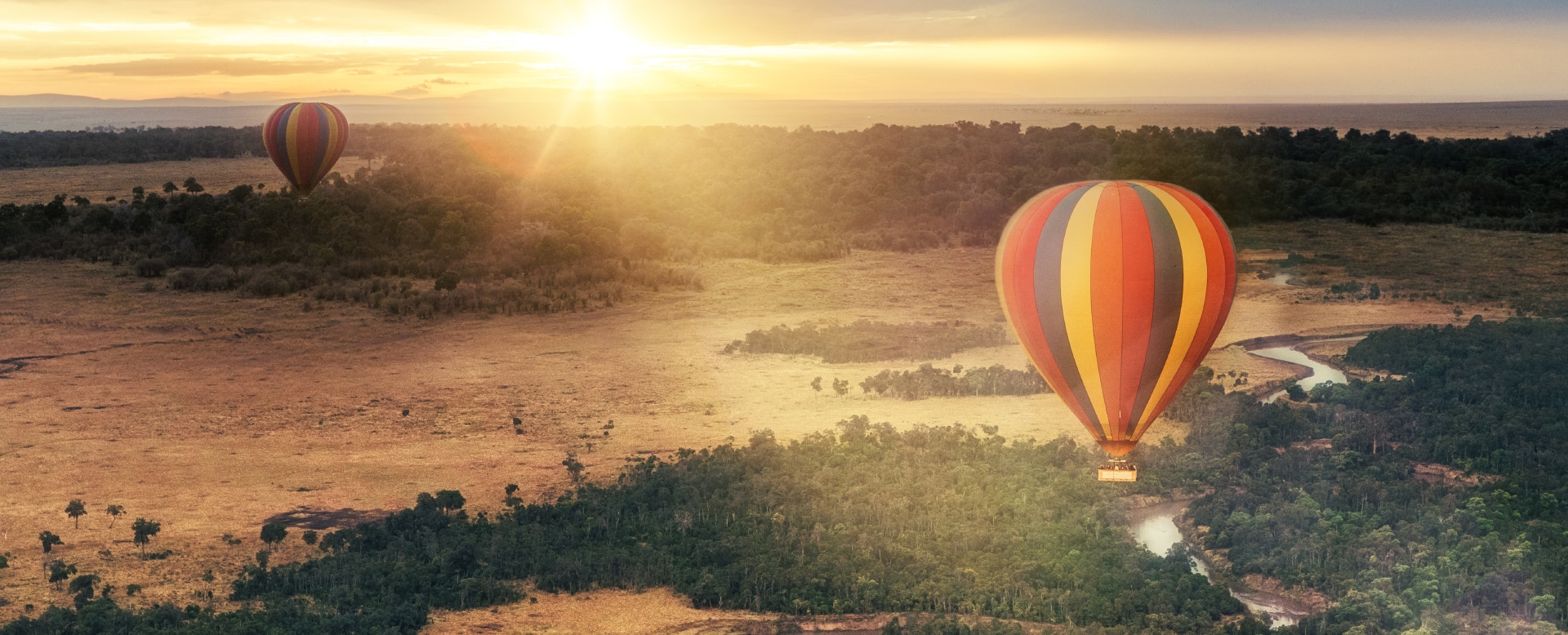 Um vôo de balão emocionante sobre o Masai Mara