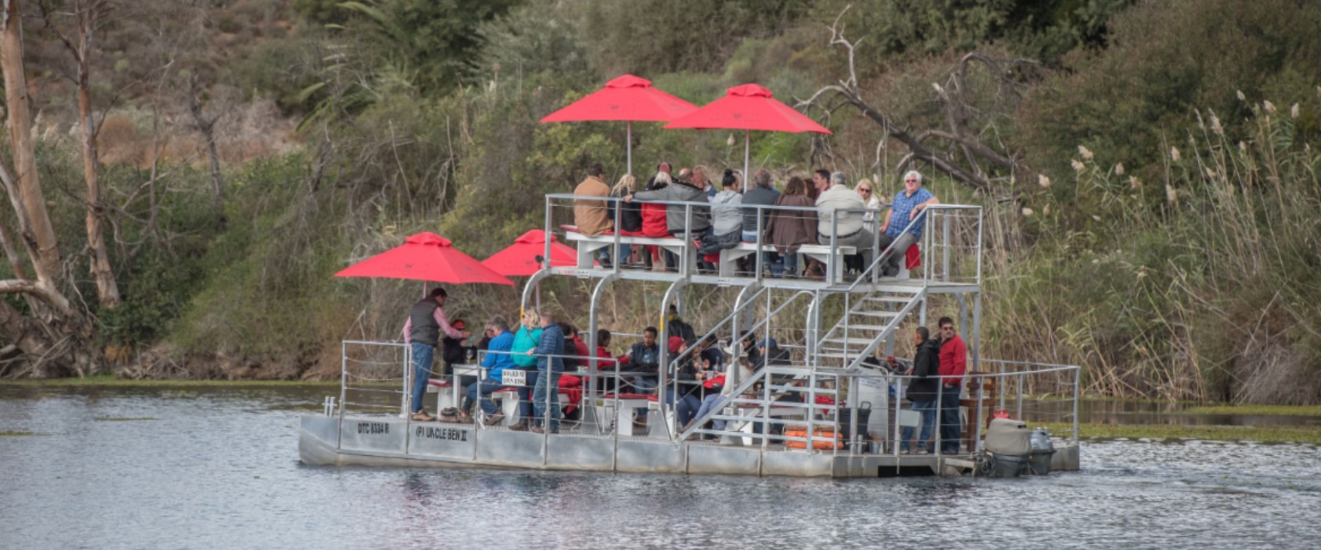 Meander ao longo do rio Breede em um cruzeiro de barco