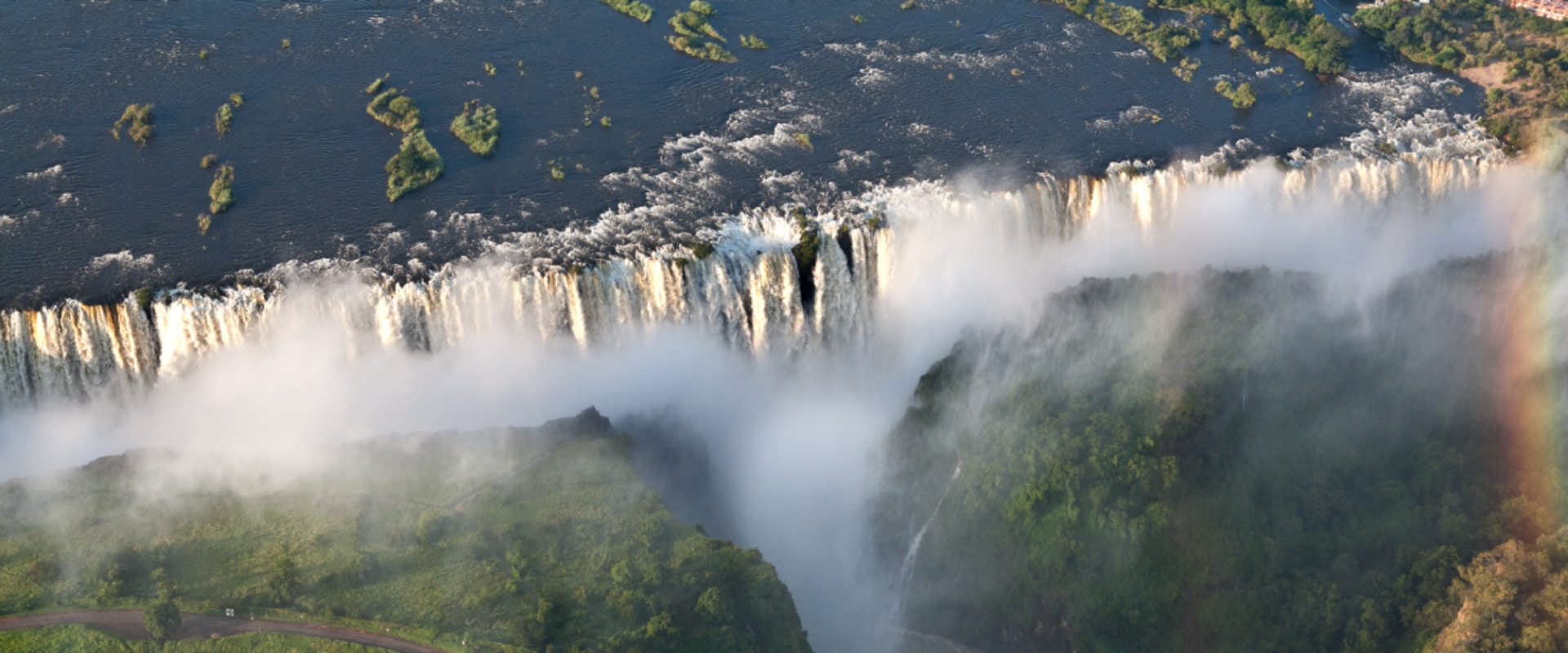 View the breath-taking Victoria Falls from a helicopter